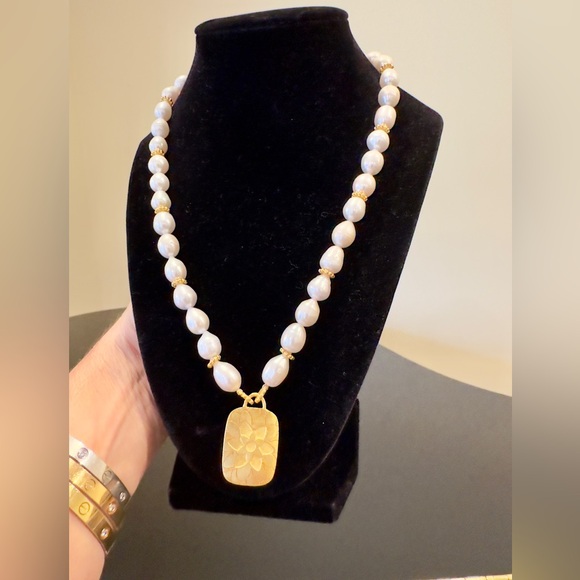 NWT Luxury Summer Authentic Julie Vos Pearl Iridescent Chalcedony Blue Necklace - Picture 9 of 17